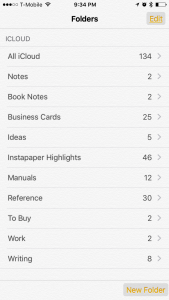 Notes on iOS Screenshot