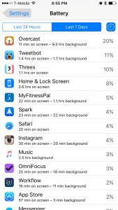 Battery Usage Screenshot