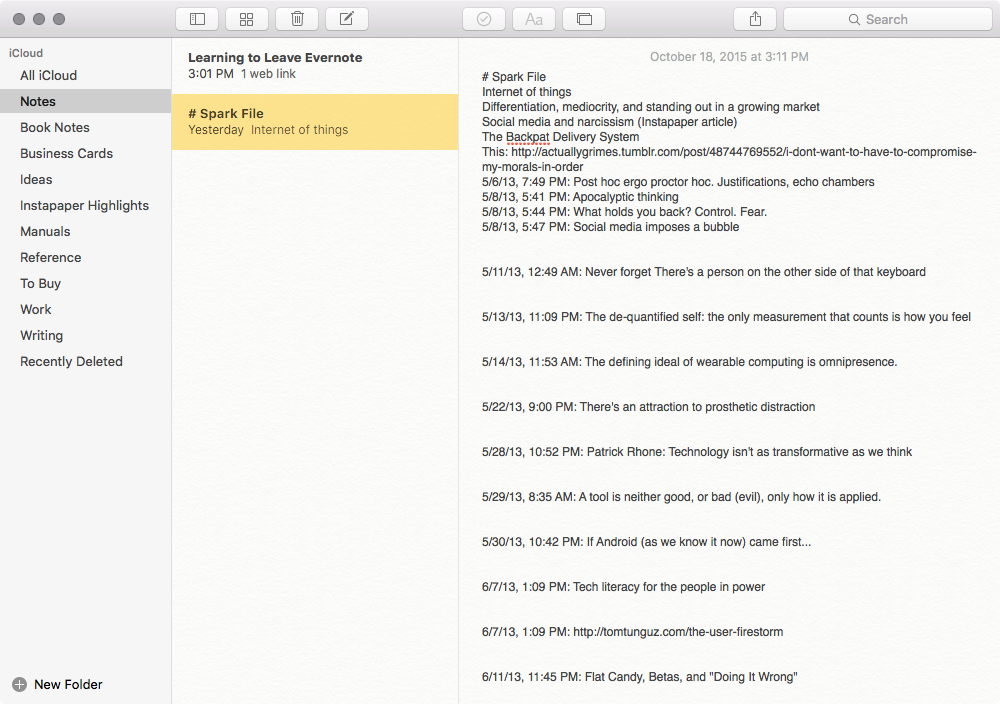 Notes for Mac Screenshot